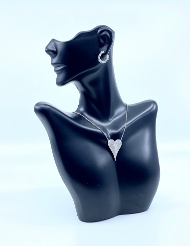 Sterling silver necklace Heart shape...